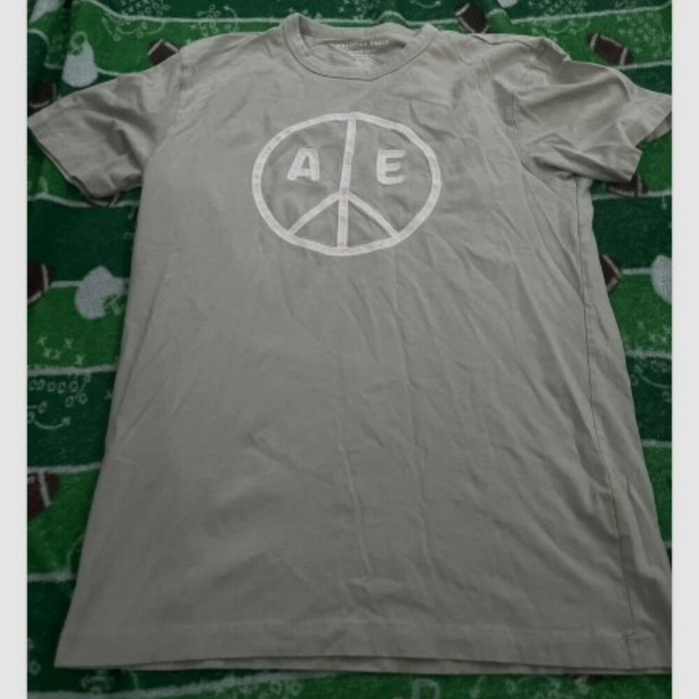 american eagle men green super soft slub graphic t shirt
